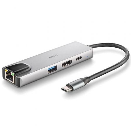 NGS WonderDock Supra NGS-HUB-0140 Adaptador USB-C 4 en 1 Negro NGS WonderDock Supra NGS-HUB-0140 Adaptador USB-C 4 en 1 Negro